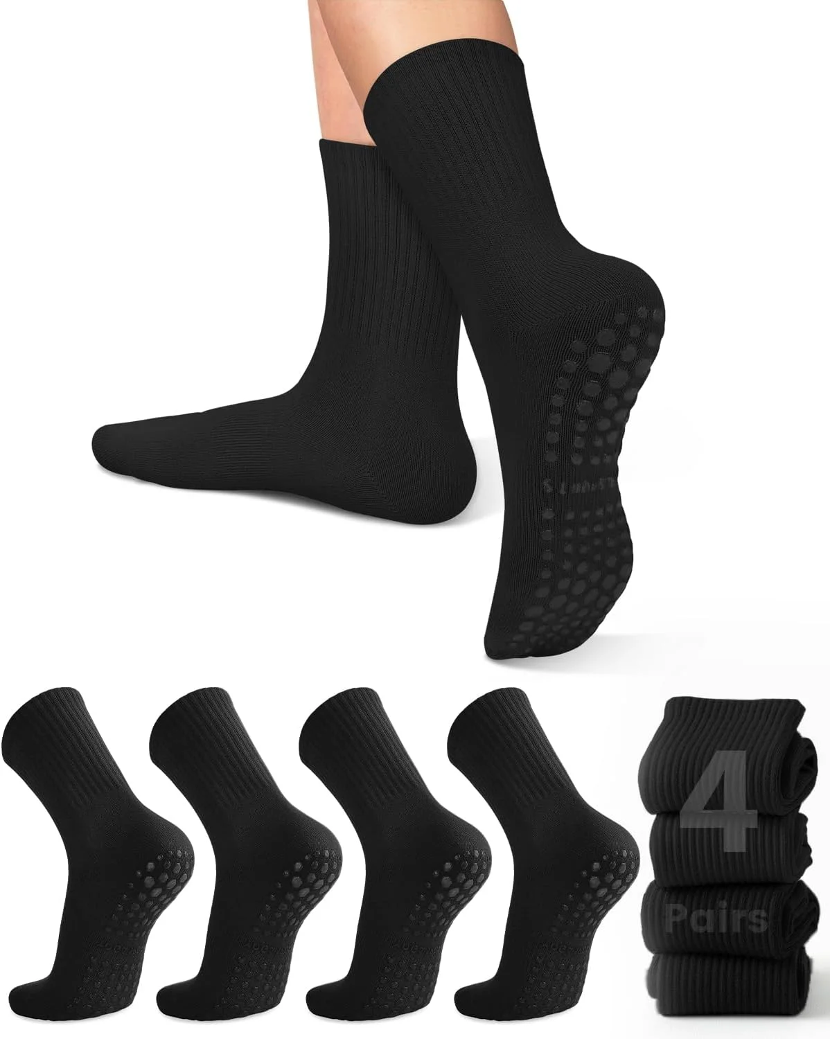 Pilates & Yoga En Talavera Raquel Díaz - 4 pairs of women's yoga socks,