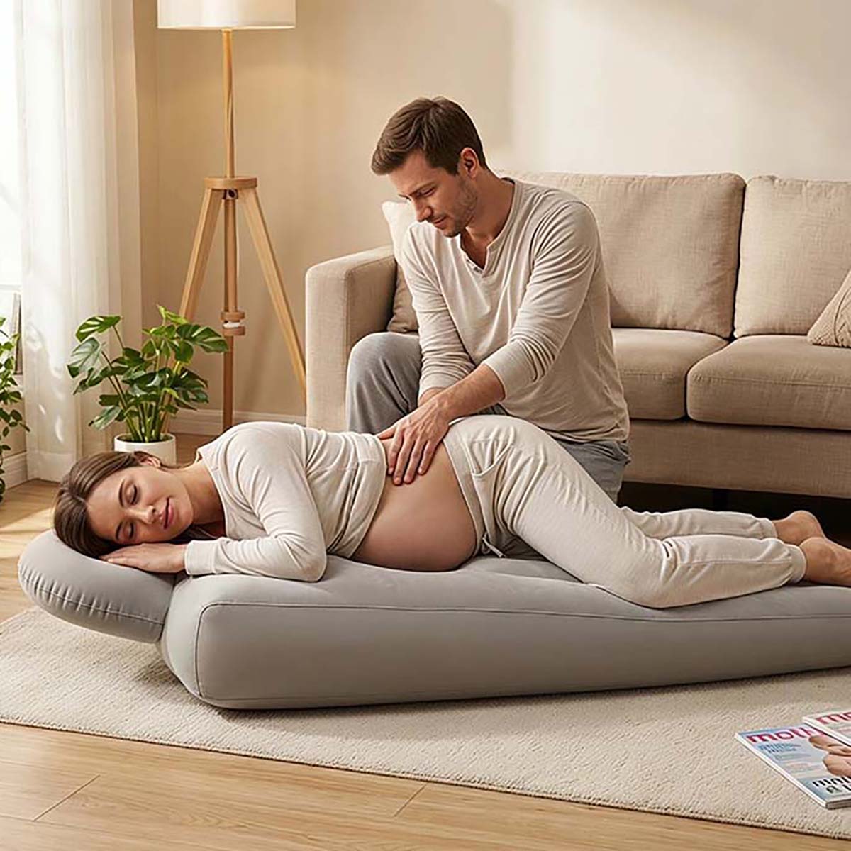Pilates Yoga Studio - Inflatable Pregnancy Pillow Yoga Mat For