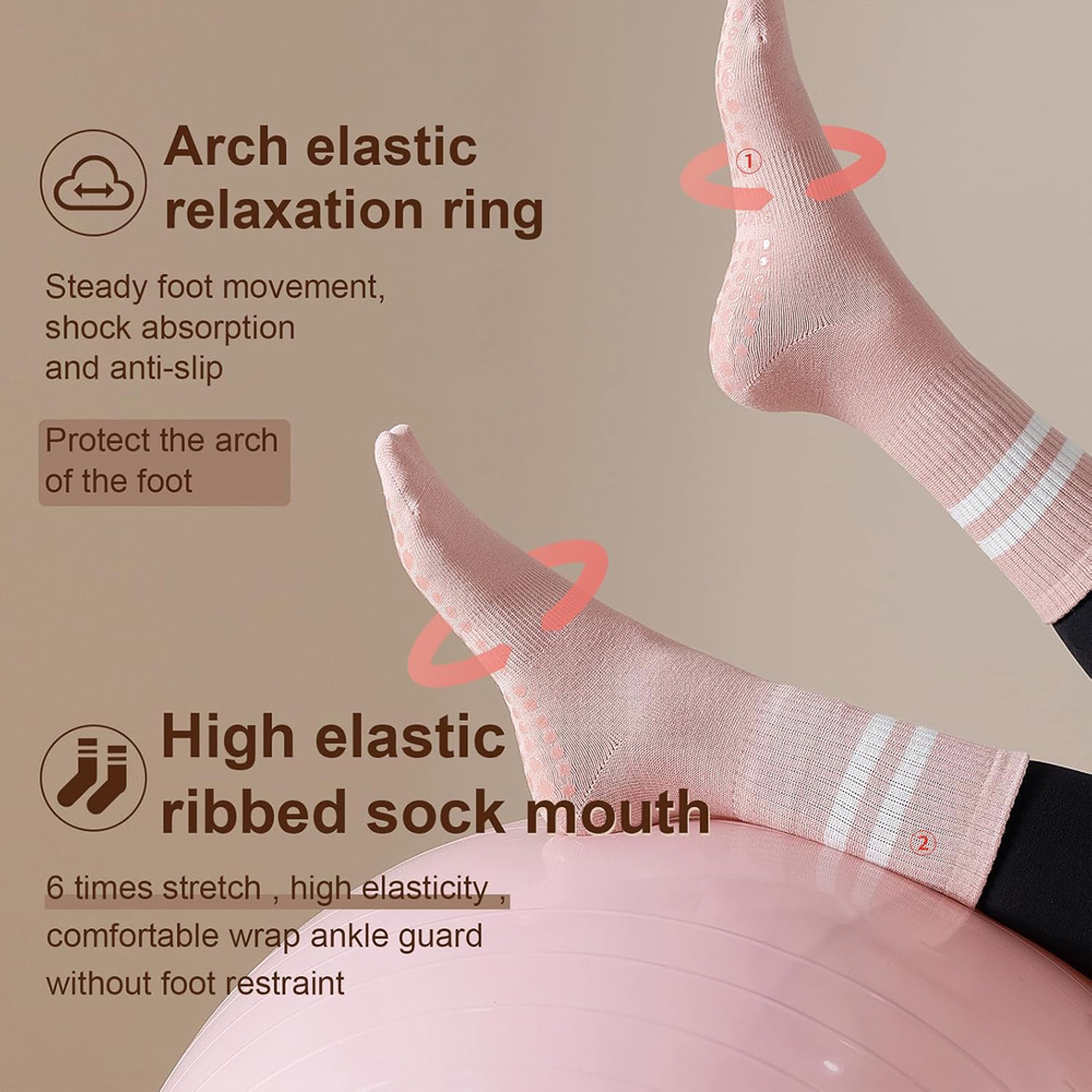 Yoga Pilates Socks with Grips  - огляд і ціна Pilates Yoga Ballet